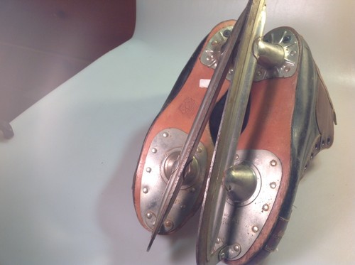 Vintage CCM Leather Ice Skates / Hockey Skates,