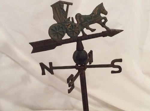 Vintage Cast Iron Weathervane On Stand