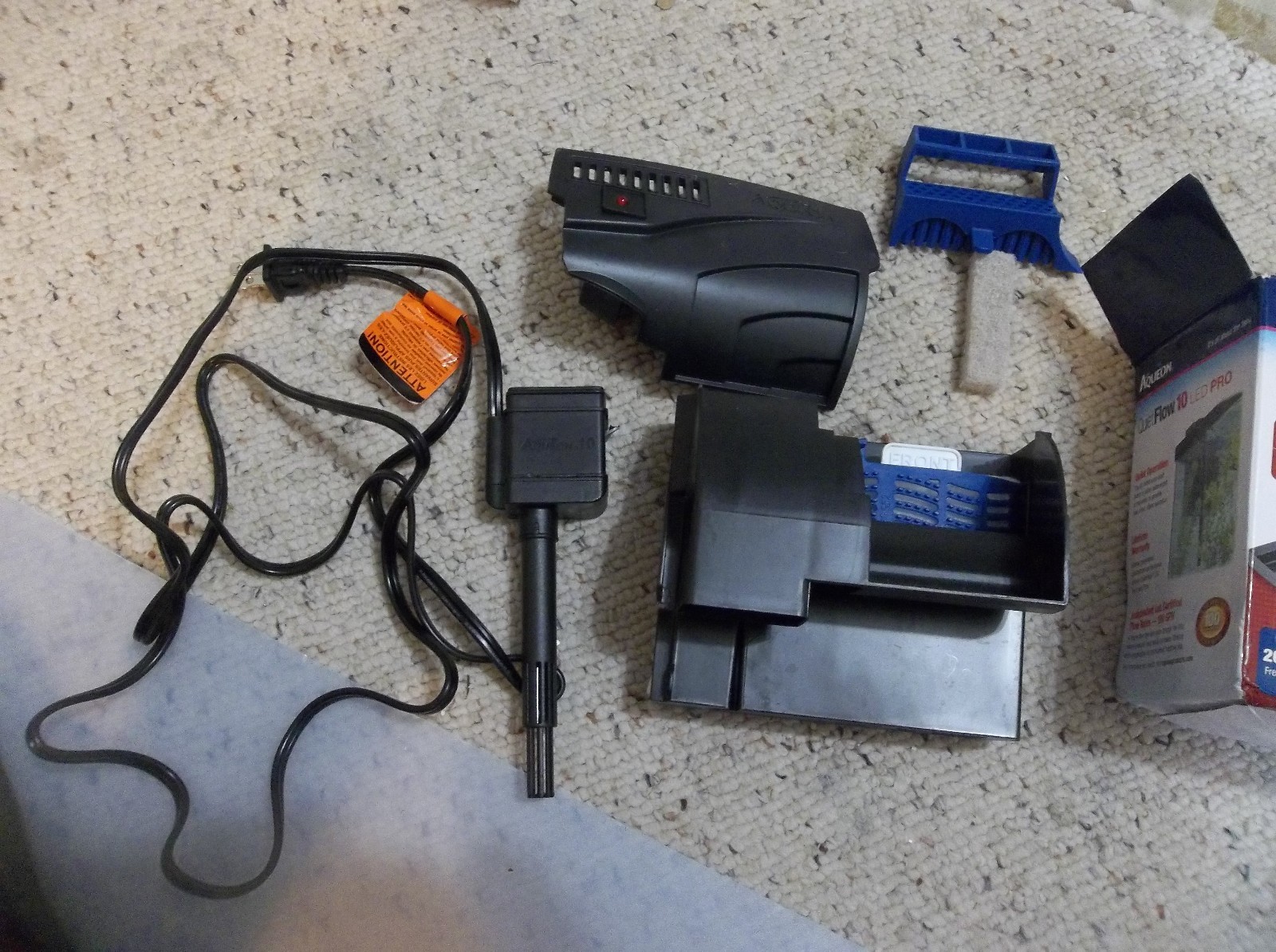 READ ALL....Aqueon QuietFlow 10 Power Aquarium Water Filter Pump Fish Tank