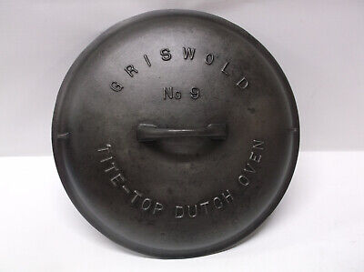 Vintage Griswold Cast Iron Tite-Top Dutch Oven Lid ONLY 2552B No. 9 Erie PA USA