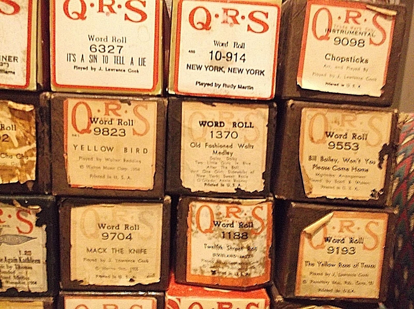 LOT OF 30 MISC QRS PLAYER PIANO ROLLS-  ALL ONE MONEY  BUY NOW! FREE SHIPPING!!