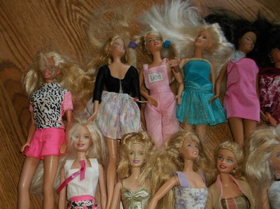 1999 Barbie dolls, 12 inch, lot of 26  ..all dressed, NO SHOES