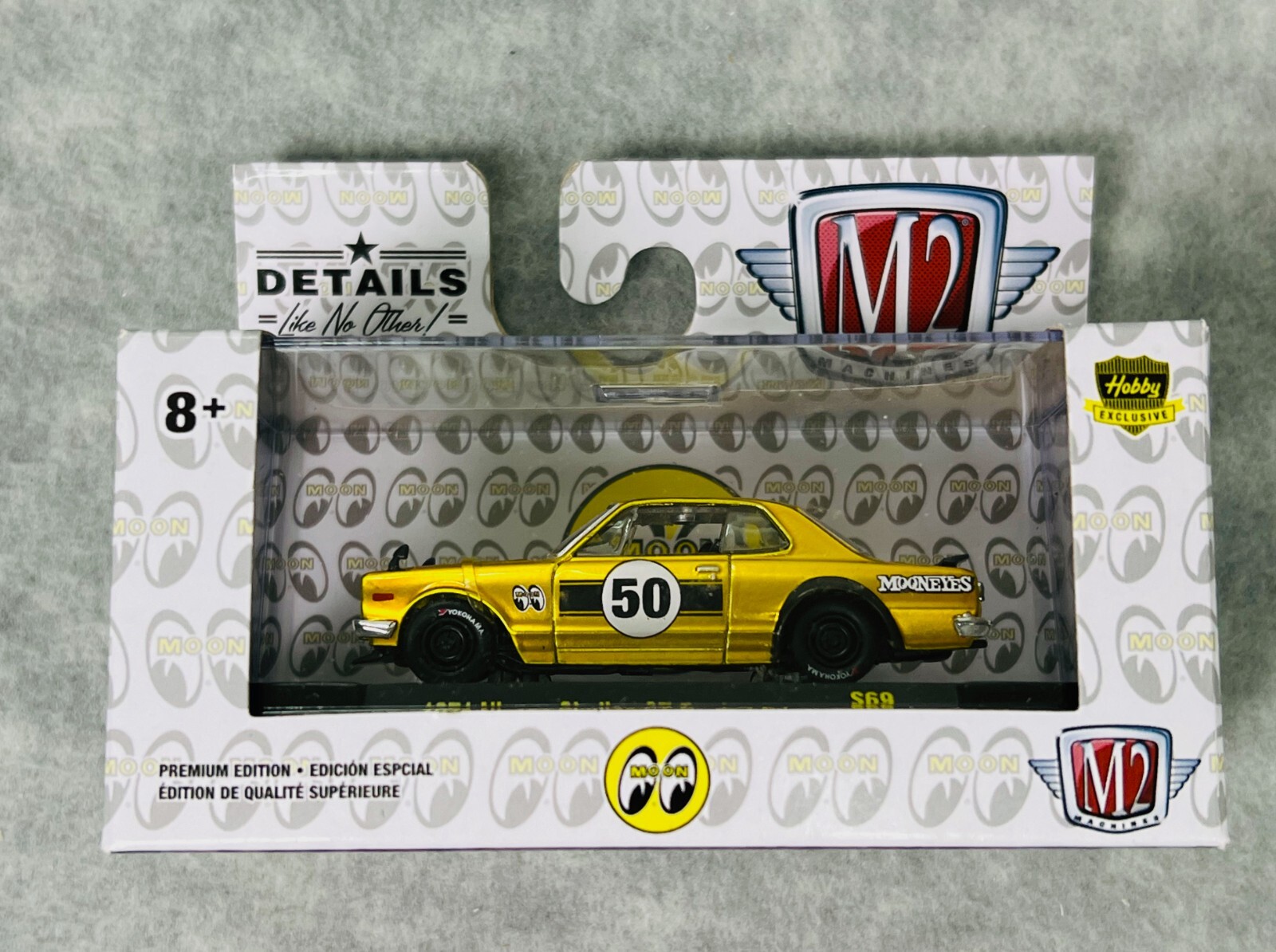 🔥🔥M2 Machines Mooneyes Hobby Liquid Gold 1971 Nissan
