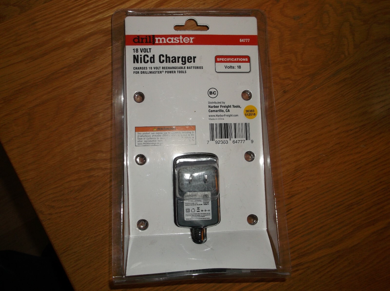 DRILL MASTER 18 v VOLT CORDLESS TOOL BATTERY CHARGER BRAND NEW PACKAGE