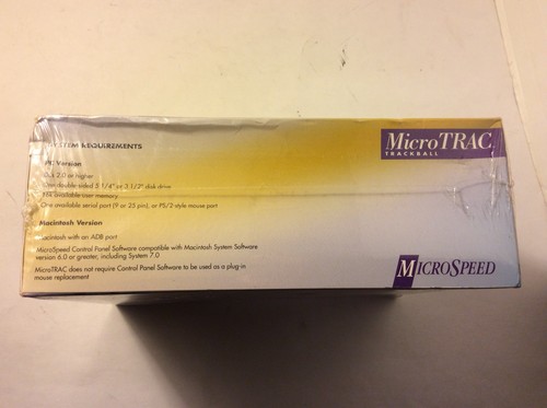 Vintage MicroSpeed MicroTRAC High Resolution Stationary Trackball Mouse PC / MAC