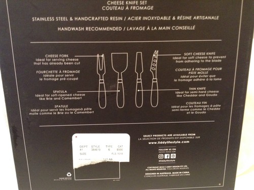 Cheese Knife Set Stainless Steel 4 Piece Spatula Resin The Servery Ciroa