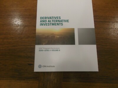 2016 CFA PROGRAM CURRICULUM, VOLUMES 1, 2 AND 6
