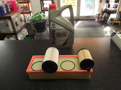 VW EOS 2.0TDI (1F) SERVICE KIT OIL FUEL AIR FILTERS - 5 LITRES COMMA