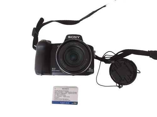 Sony Cyber-shot DSC-H50 9.1MP Digital Camera Black Face