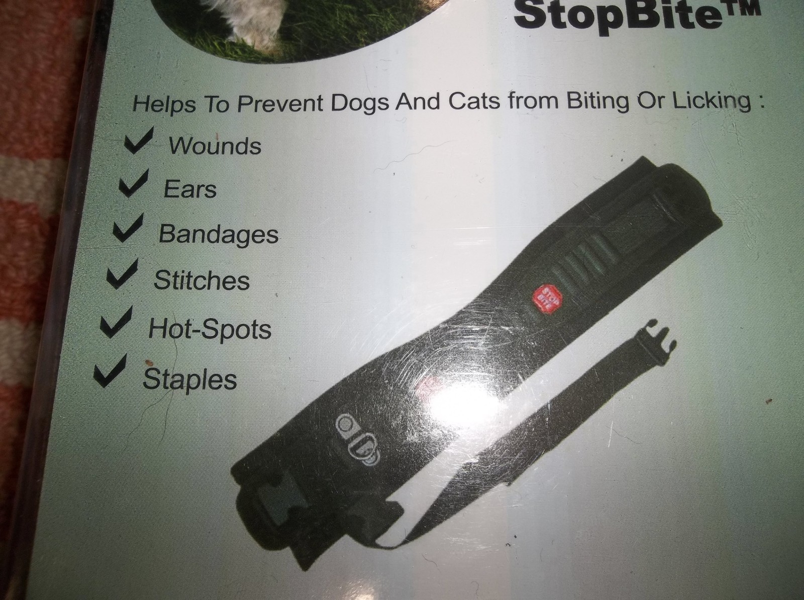 StopBite Stop Bite dog collar size Medium 35-76 lbs Corlex