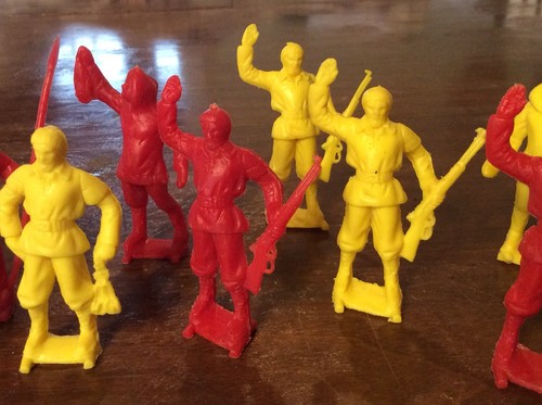 Vintage 1950s Marx Eskimos and Explorers 64mm Red Yellow Rare HTF