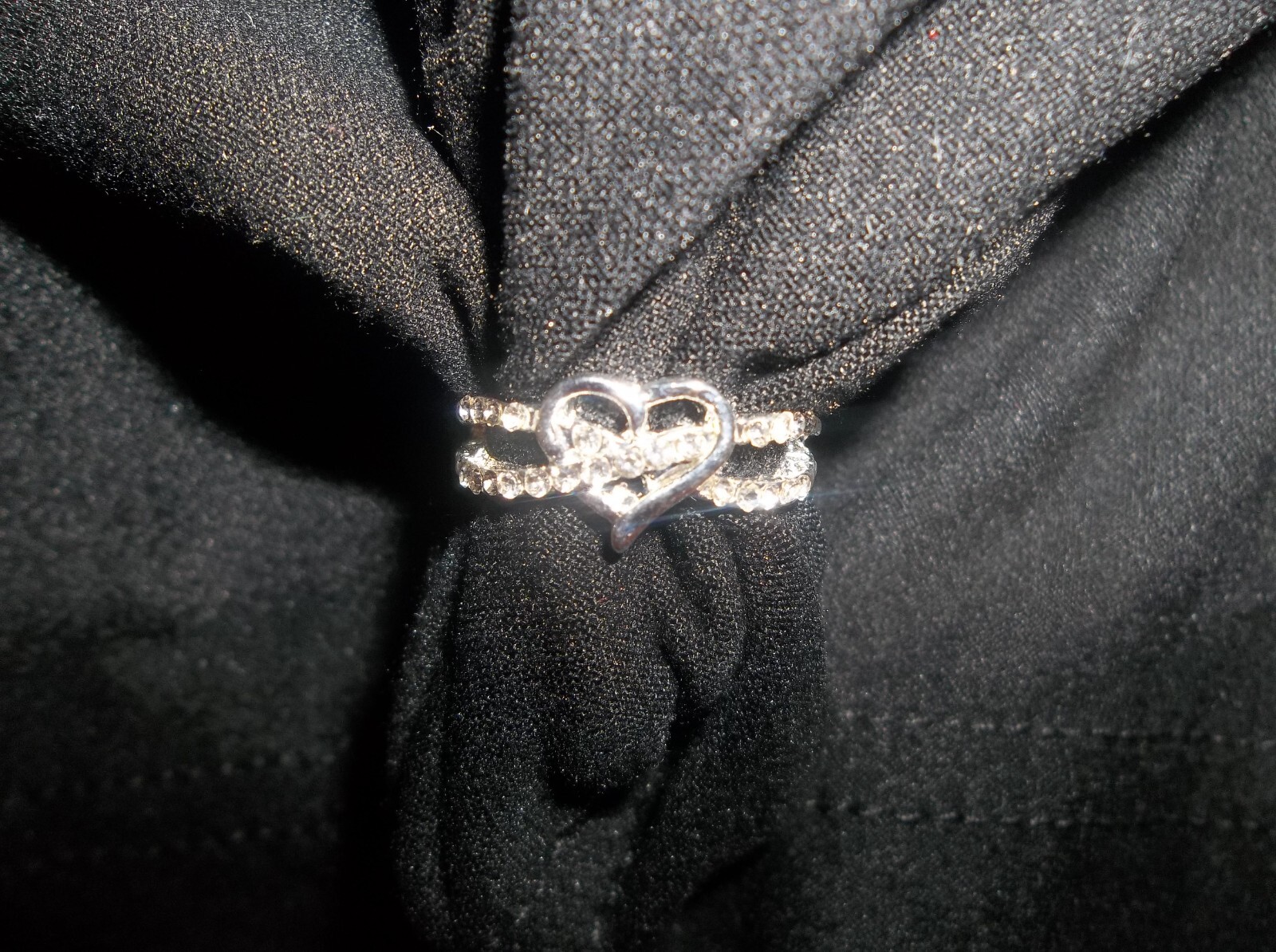 TEMU Silver Costume Jewelry Ring Heart design Size 6 | eBay