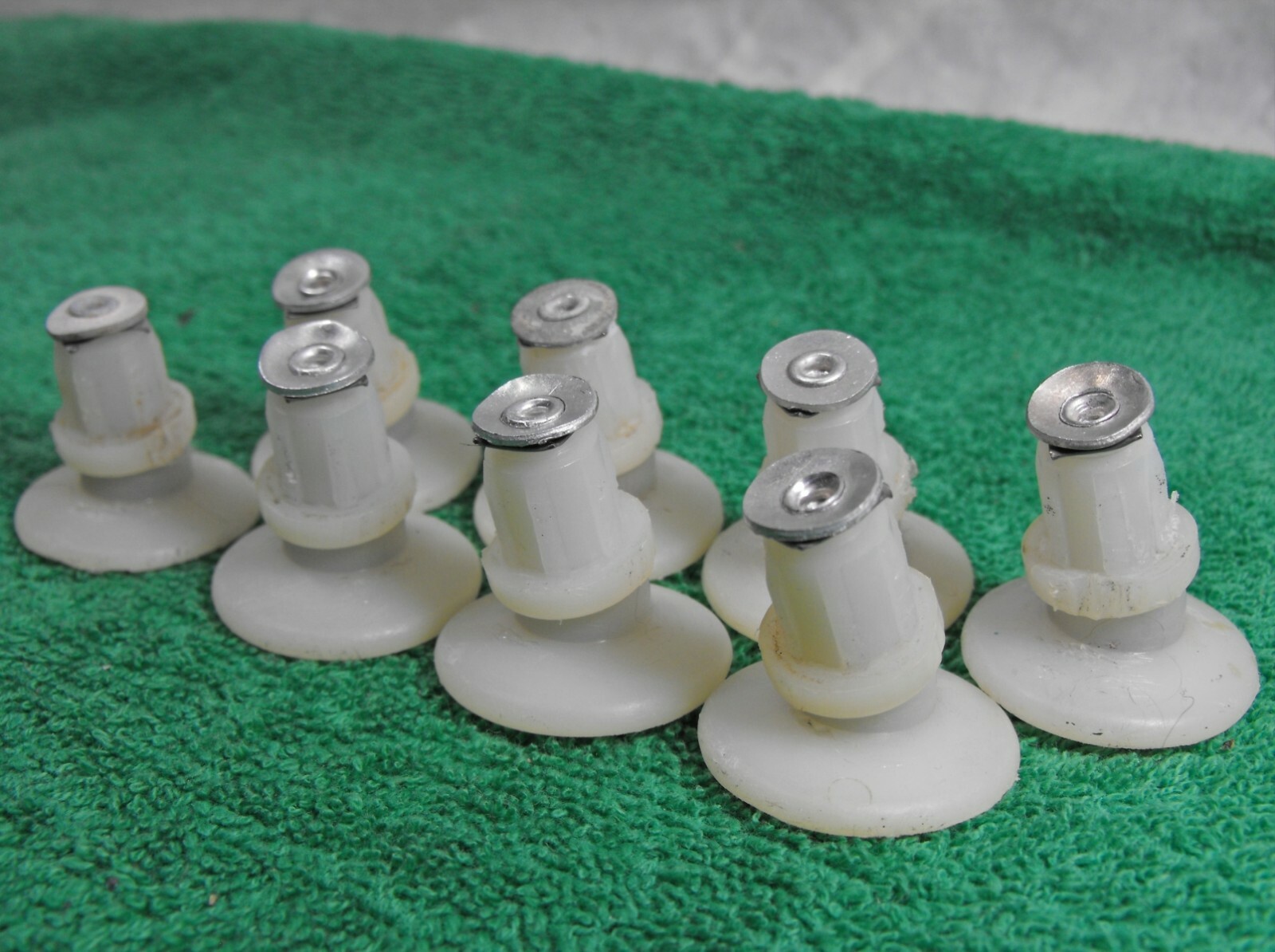 vintage set of 8 Herman Miller Eames plastic boot glides feet shell chairs ORIG