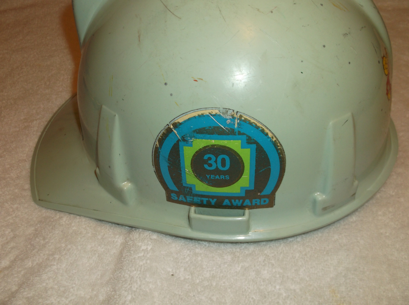 Vintage MSA Hard Hat CP&L Carolina Power Light Company Stickers Reddy Kilowatt