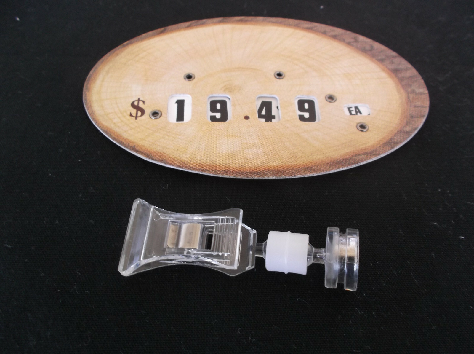 Plastic Meat/Deli Price Display w/Dail Numbers