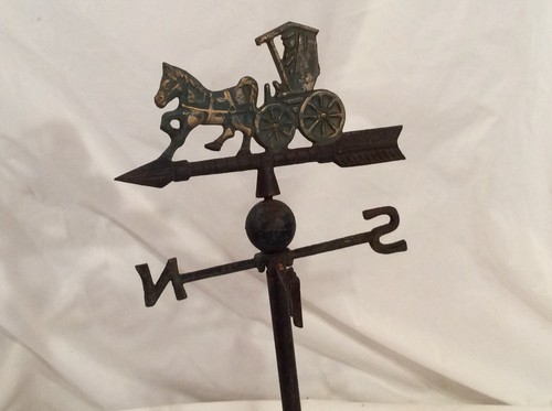 Vintage Cast Iron Weathervane On Stand