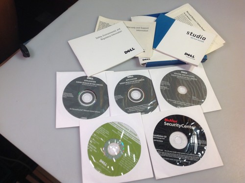 Dell Studio Software Package For Windows, 5 Discs W/ Manuals / Set Up Guide