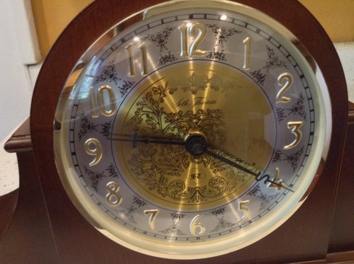 Seth Thomas Mantle Clock Vintage Double Chime Batteries Librarian Model 1362