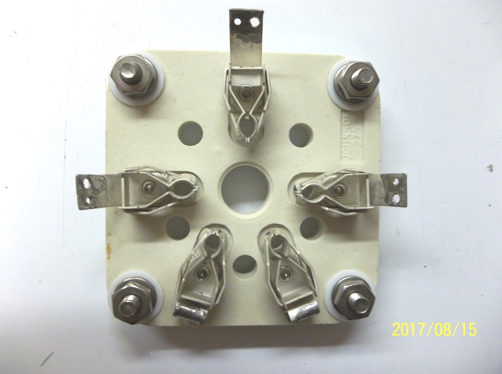 2 Ea. US Made, Military E.F.Johnson 4-125,4-250,4-400 tube sockets, refurbished