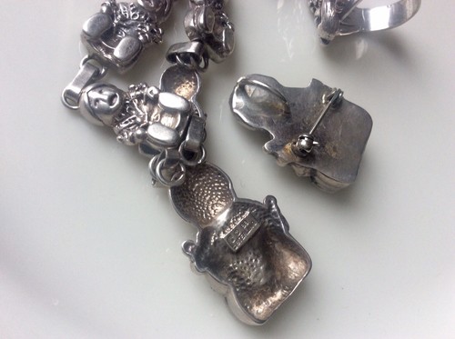 Carol Felley 4 Piece Sterling Silver Squash Blossom STORYTELLER Jewelry Set