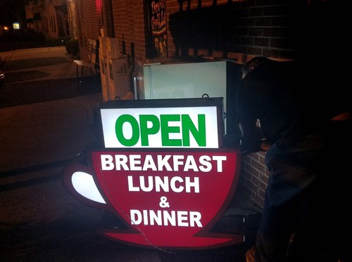 LED Lighted Coffee Restaurant Sign Cafe