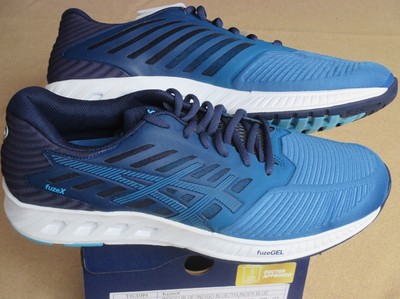 Men's 10 10.5 11 ASICS GEL FuzeX GEL RUNNING SHOES T639N NAVY Indigo BLUE  Fuze X for sale online