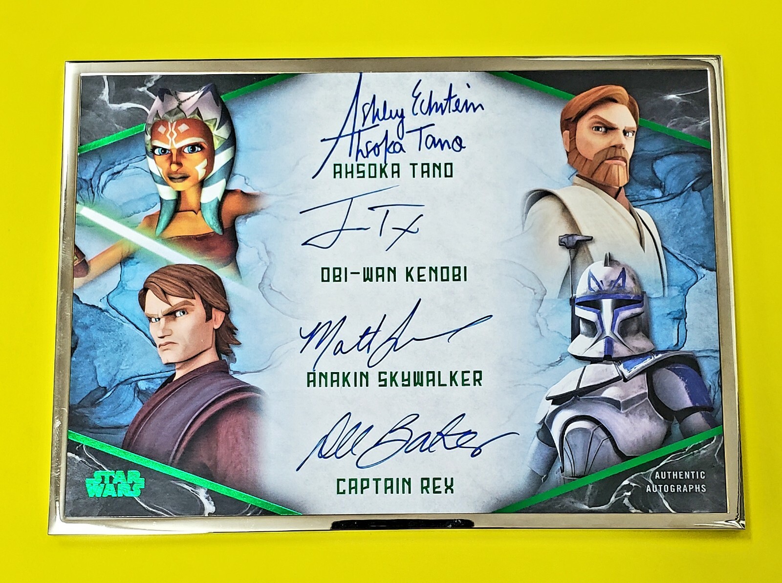 2021 Topps Star Wars Stellar Quad Autograph Baker Lanter 2021 Topps Star Wars Stellar Quad Autograph Baker Lanter