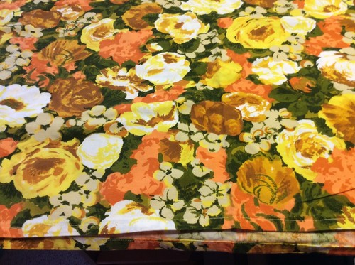 Vintage 5th Avenue Design Inc Floral Print HEAVY Fabric 60”x49” NEW