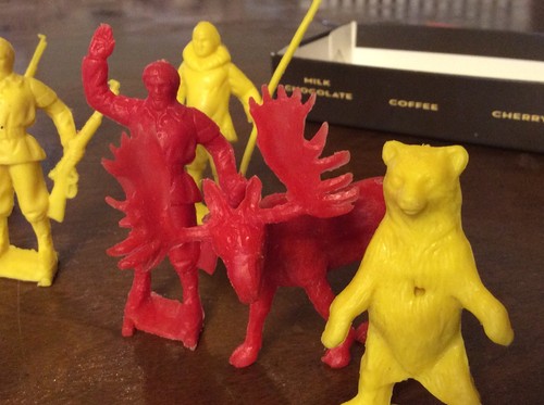 Vintage 1950s Marx Eskimos and Explorers 64mm Red Yellow Rare HTF