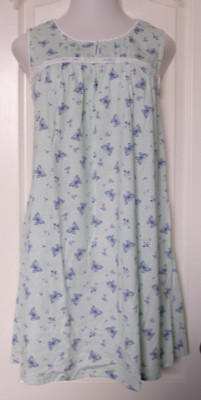 Croft and Barrow Butterfly print Cap Sleeve Nightgown Size Large