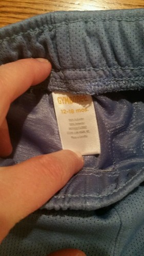 Gymboree toddler boys 12-18 month blue white elastic waist summer shorts