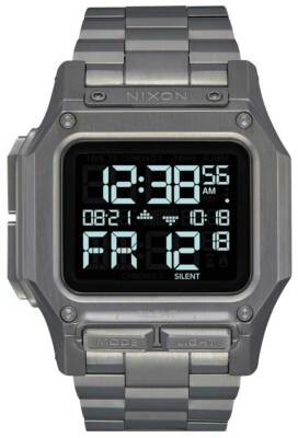 Pre-owned Nixon Regulus Stainless Steel Watch - Gunmetal -