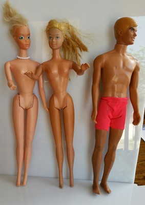 Vintage 196039s Barbie39s and Ken as is Lot of 3