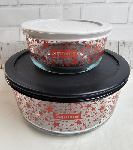 Lot of 2 Supreme Pyrex Bowls with Lids New | eBay