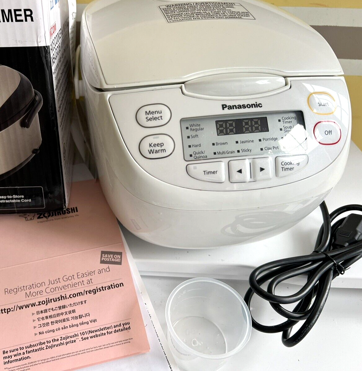 Panasonic SR-CN108 5.5 Cup Electronic Rice Cooker Warmer 16 Panasonic SR-CN108 5.5 Cup Electronic Rice Cooker Warmer 16