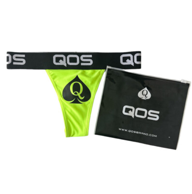 Official Iconic QOS BRAND Thong - Queen Of Spades Hotwife Panties Neon Green