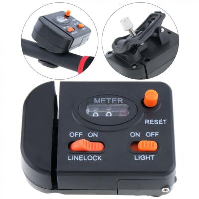 Sea Fishing Line Counter Clip On Rod Meter Saltwater Gauge Mechanical Jig Tool