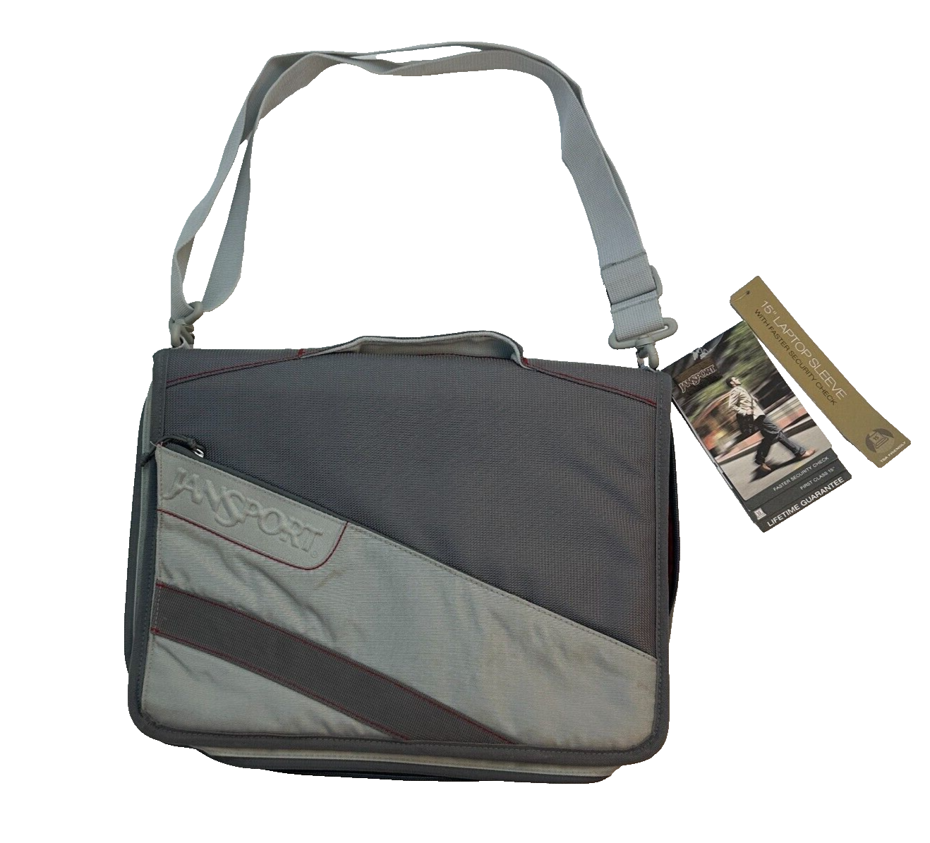 Сумка для ноутбука JanSport Career Bag First Class 15, 10x14,7x1 Storm серого цвета, Новая