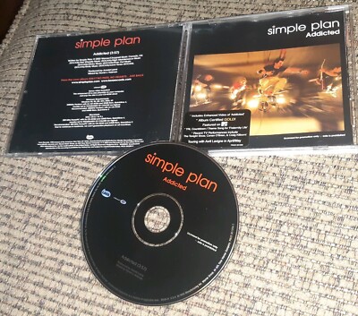SIMPLE PLAN Addicted w/ VIDEO PROMO CD Single & AVRIL LAVIGNE TOUR DATES printed