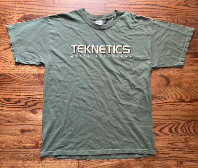 Teknetics Metal Detector Promo T-Shirt Green Sz Large