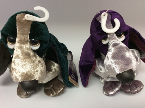 APPLAUSE HUSH PUPPIES PLUSH DOG SPECIAL ED BEANBAG Green Purple VELVET 1&2 of 6