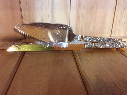 Kate Spade New York Simply Sparkling Gold Cake Knife and Cake Server Dessert