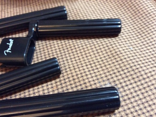 15 Genuine Fender Guitar Black String Winder with Logo, Pulls Bridge Pins Too!