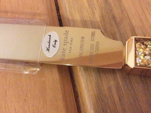 Kate Spade New York Simply Sparkling Gold Cake Knife and Cake Server Dessert