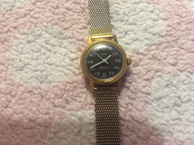 timex electric gold watch