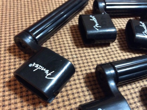 15 Genuine Fender Guitar Black String Winder with Logo, Pulls Bridge Pins Too!