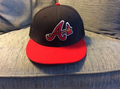 Atlanta Braves Authentics: Team Issued Cap Red & Blue with Atlanta Braves Authentics: Team Issued Cap Red & Blue with