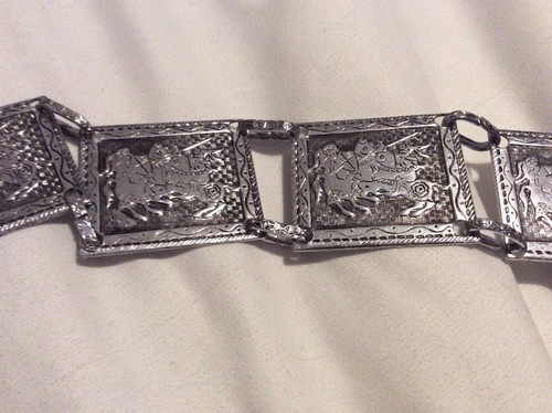 Women’s Vintage Metal Big Link Belt Chain Hook Closure Knight Warrior Romans