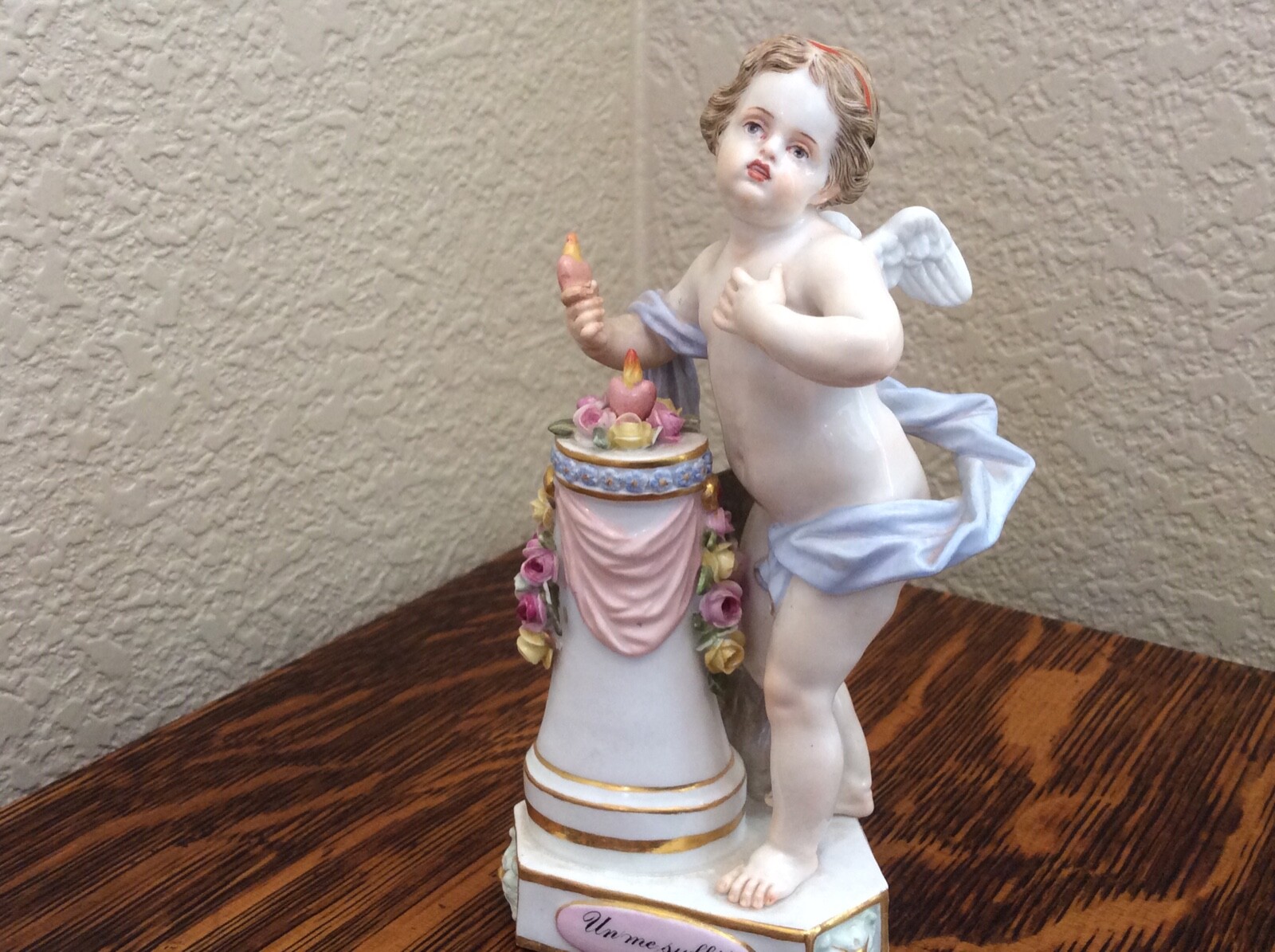 PERFECT OLD MEISSEN CUPID FIGURINE 