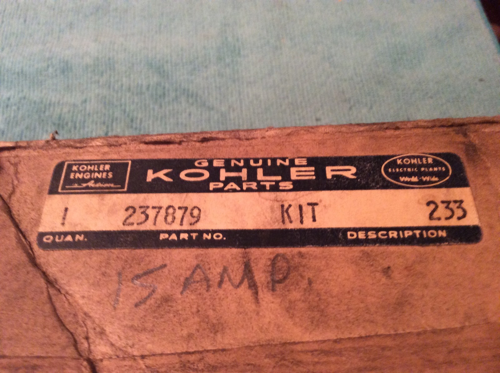Genuine Kohler Stator Kit 15 Amp # 237879 No Longer Available - New-Old-Stock